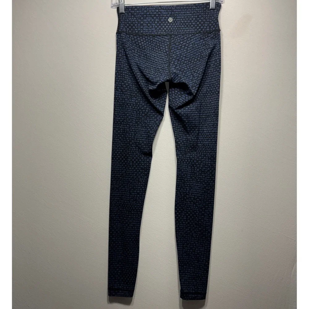 Lululemon Wunder Under Pant III Shatter Weave Desert Teal Alberta Lake, Size 4